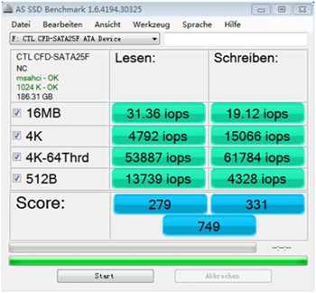 AS SSD Benchmark IOPS